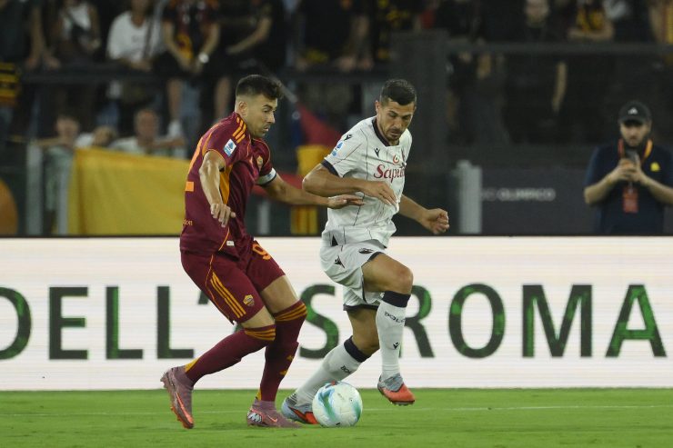 Duello fra El Shaarawy e Freuler in Roma-Bologna 1-0