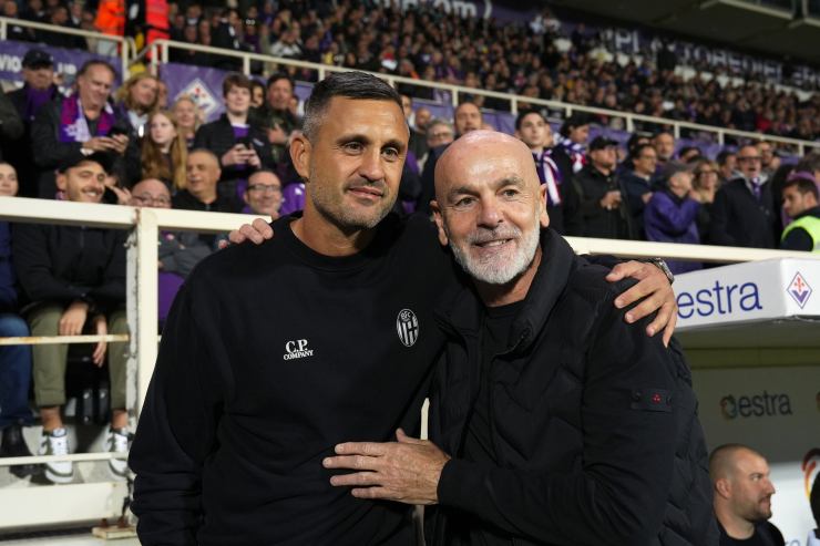 Daniel Niccolini e Stefano Pioli in Fiorentina-Bologna