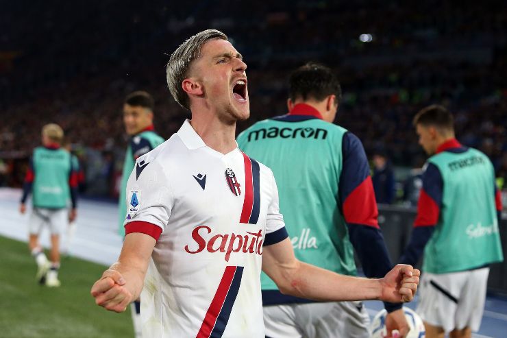 Saelemaekers con la maglia del Bologna