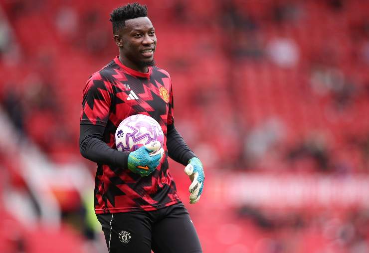 André Onana con il Manchester United