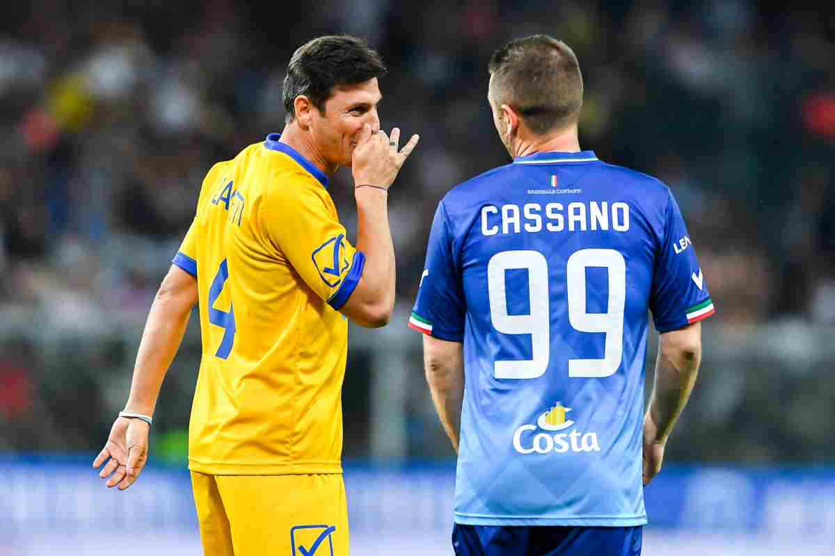 Cassano con Zanetti
