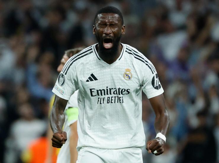 Rudiger esulta dopo una rete