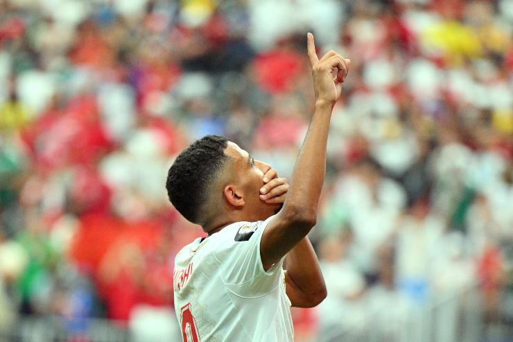 Ounahi esulta dopo il gol