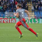Baschirotto esulta dopo il gol