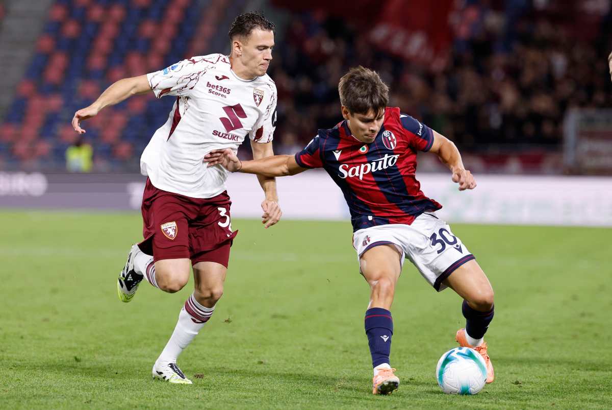 Benjamin Dominguez in dribbling contro il Torino