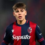 Benjamin Dominguez con la maglia del Bologna