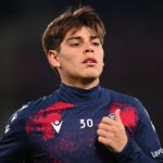 Benjamin Dominguez durante il riscaldamento