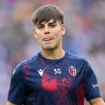 Benjamin Dominguez con la divisa del Bologna