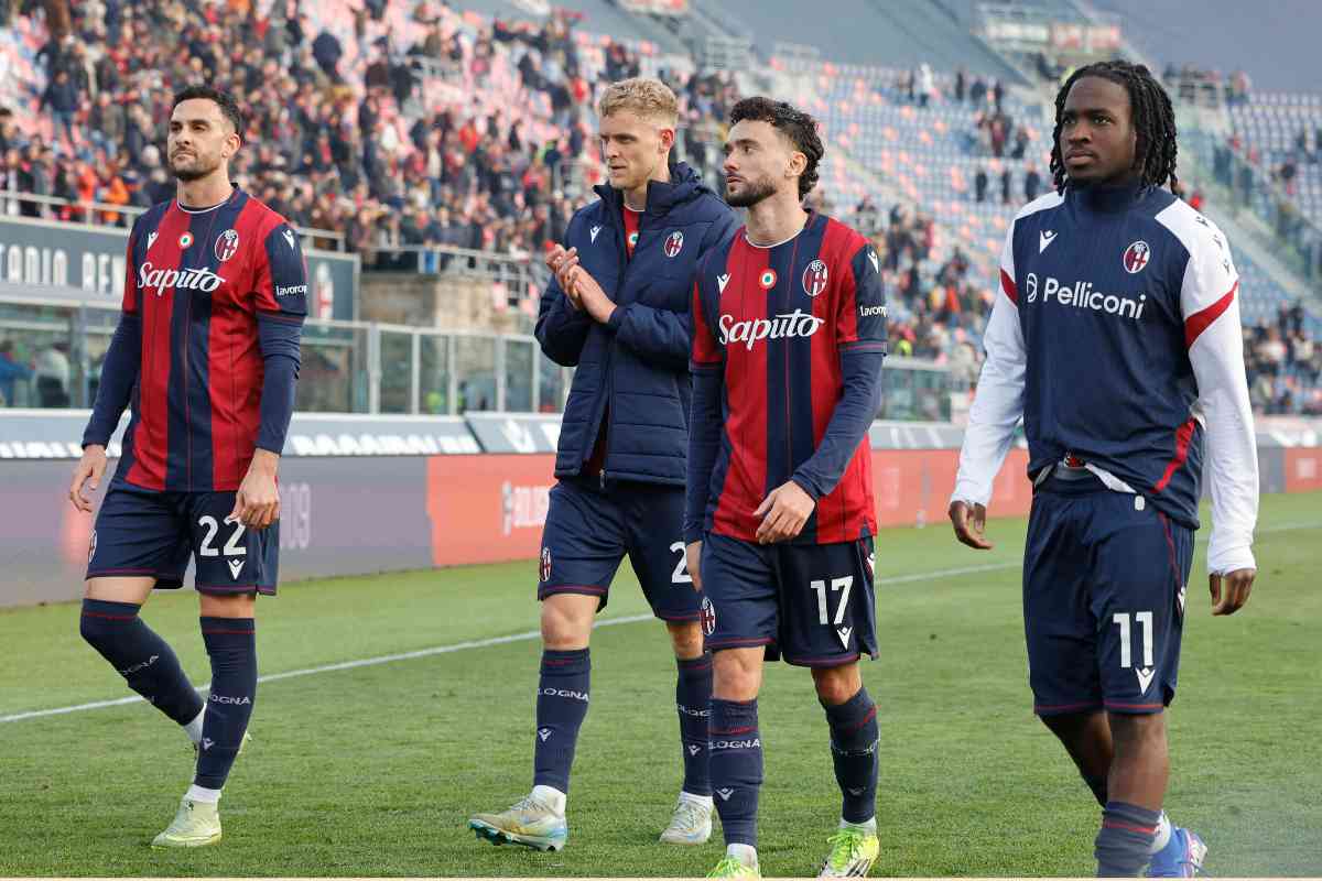 Il Bologna a fine gara