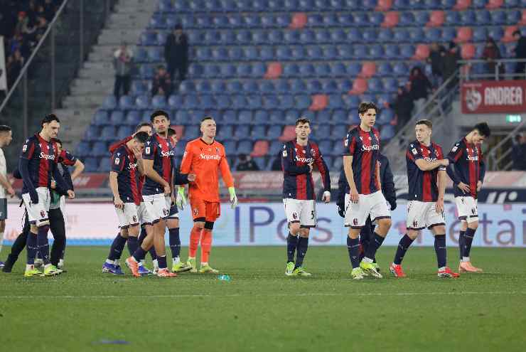 Il Bologna a fine gara