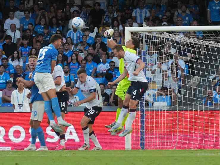 Una fase di Napoli-Bologna