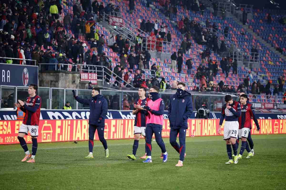 Il Bologna a fine gara