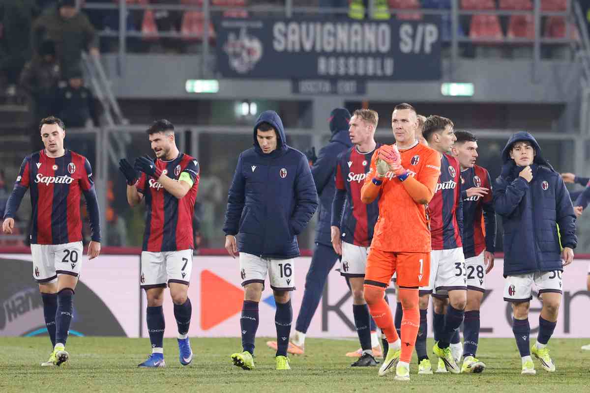 Il Bologna a fine gara