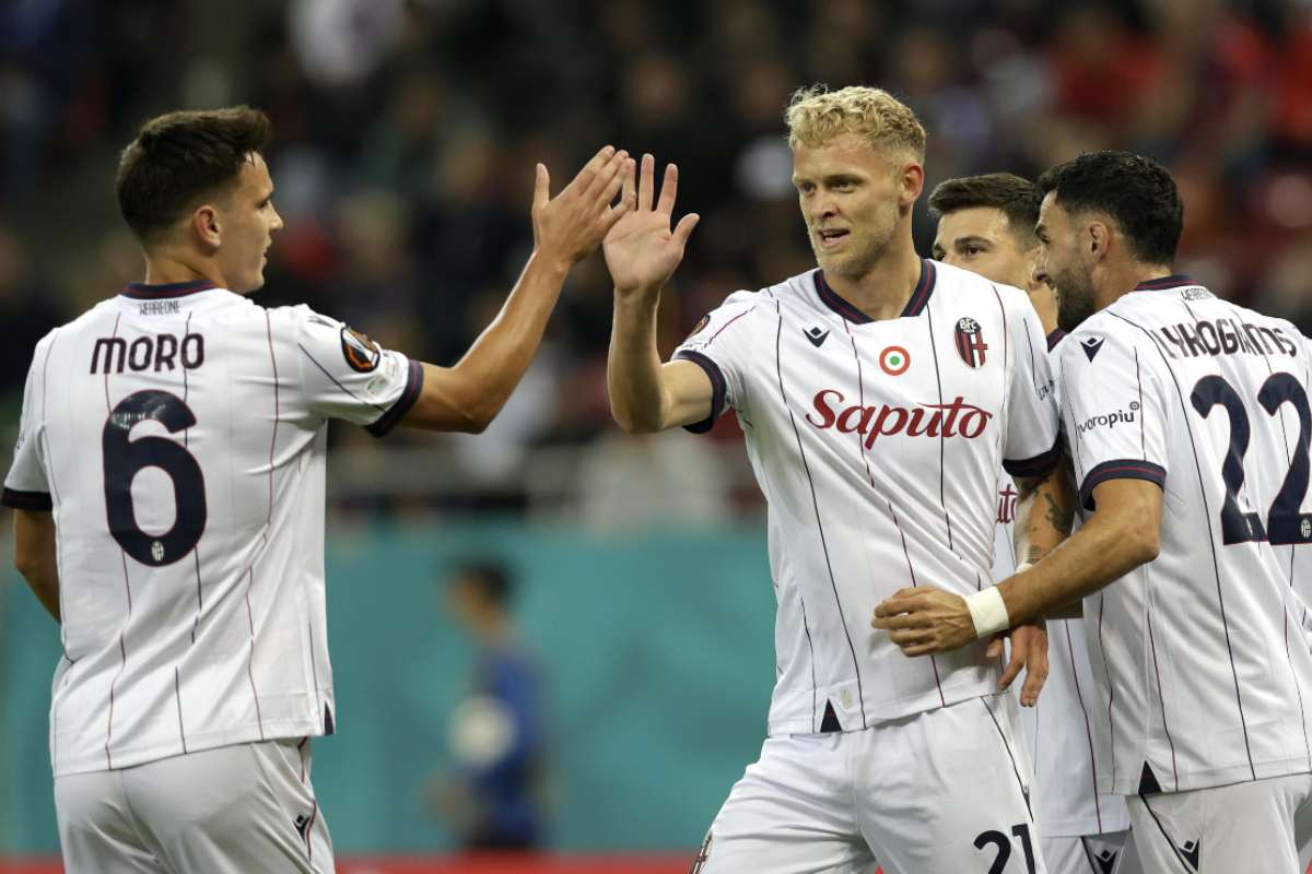 Bologna Fc festeggia un gol
