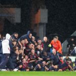 Il Bologna esulta dopo il successo contro il Celta Vigo