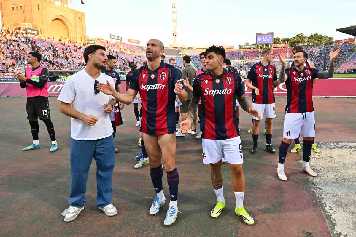 Bologna squadra a fine partita