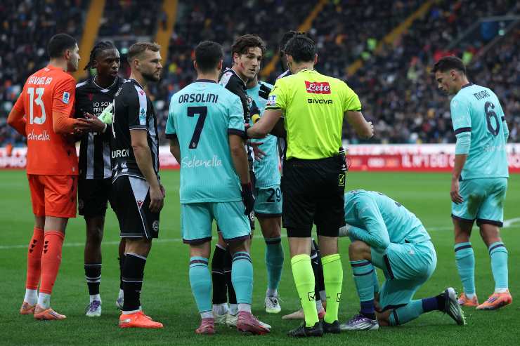 Bologna durante la sfida contro l'Udinese