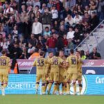 Il Bologna esulta dopo il gol