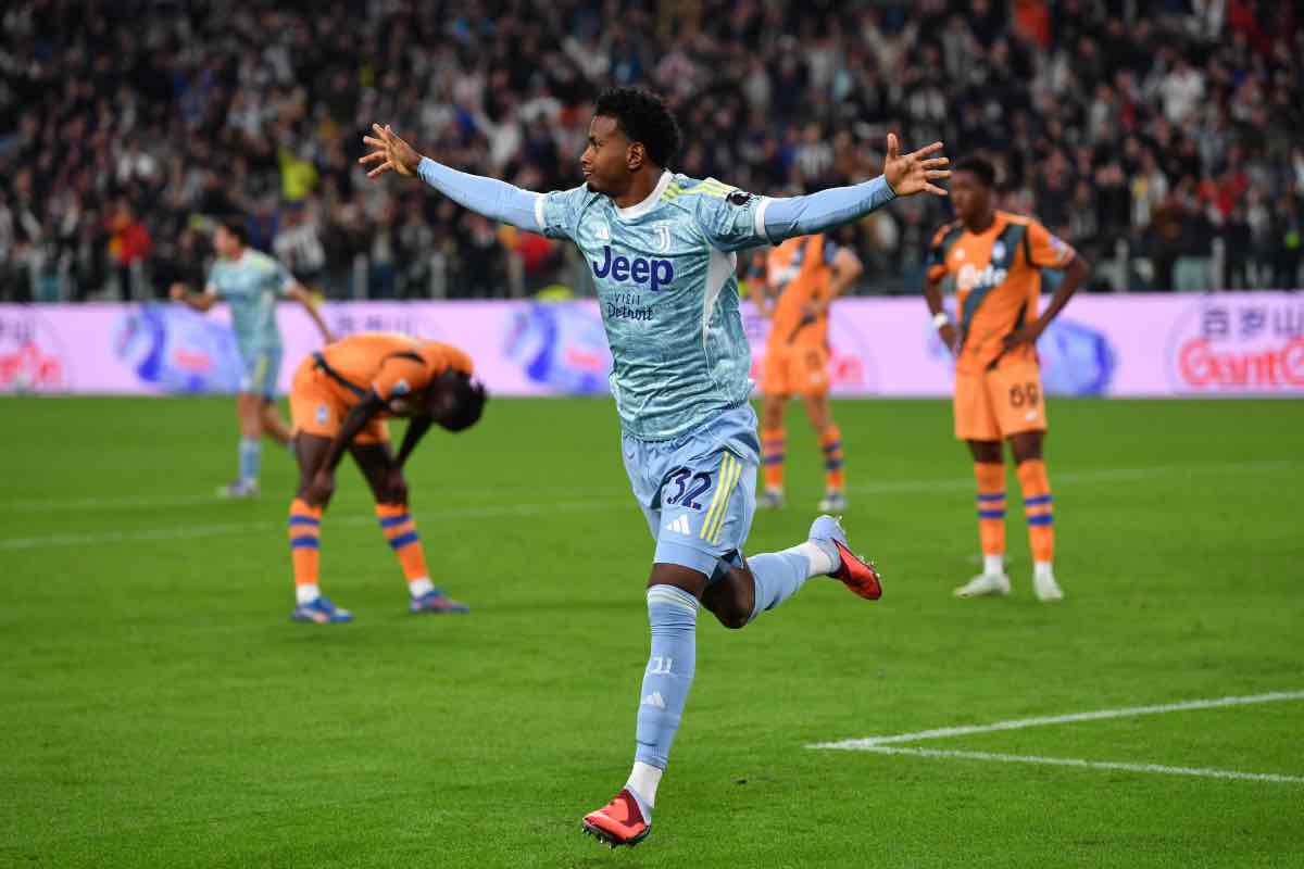 Juan Cabal esulta dopo il gol in Juventus-Atalanta