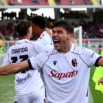 Cambiaghi esulta dopo il gol