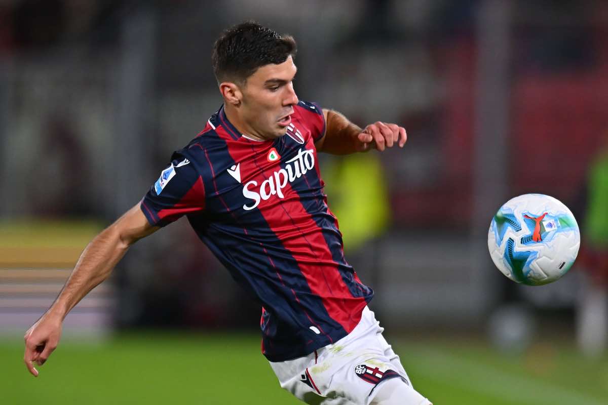 Cambiaghi in azione durante Bologna-Torino