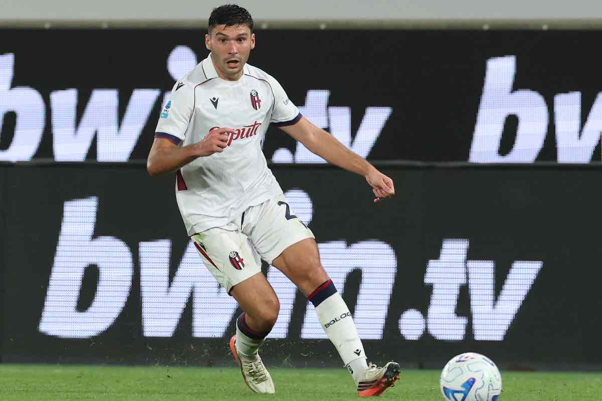 Nicolò Cambiaghi in azione durante Atalanta-Bologna