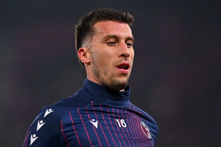 Nicolò Casale of Bologna FC during the Serie A match between Bologna FC 1909 and AC Milan at Renato Dall'Ara Stadium on February 03, 2026 in Bologna, Italy.