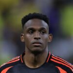 Jhon Lucumì con la maglia della Colombia