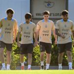Castro e Nico Paz allenamento Argentina