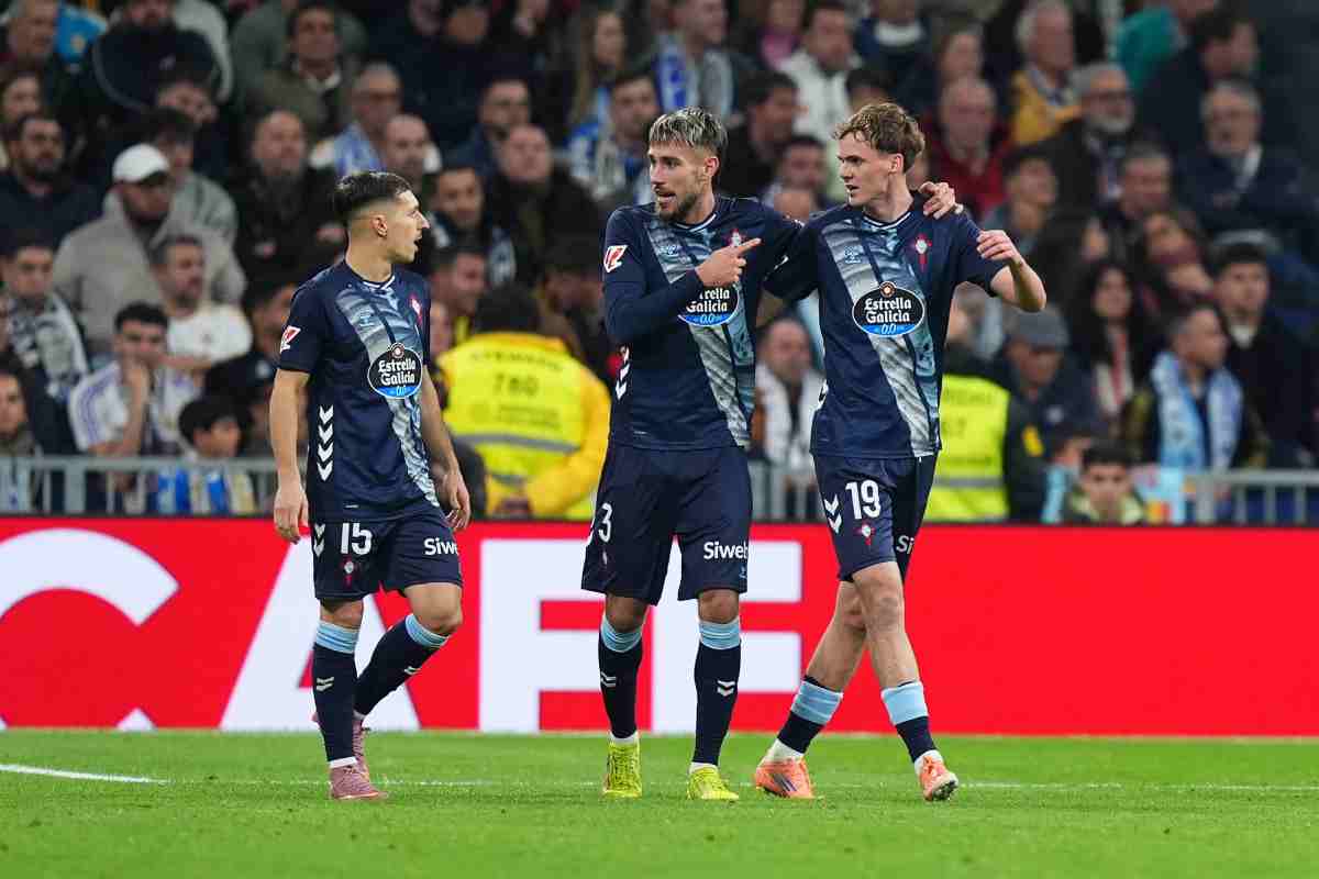 Il Celta Vigo mentre esulta al gol