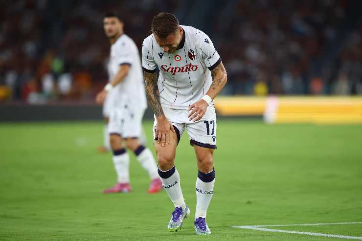Ciro Immobile infortunatosi contro la Roma