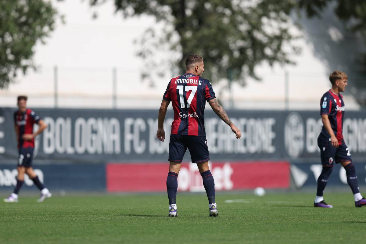 Ciro Immobile in partita con la maglia del Bologna