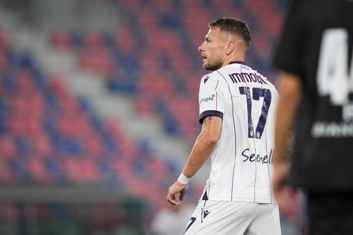 Ciro Immobile con la maglia del Bologna