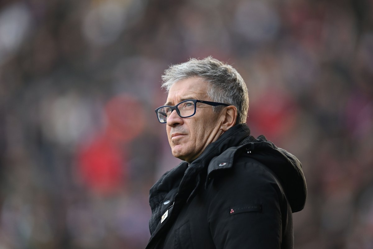 Claudio Fenucci of Bologna FC looks on during the Serie A TIM match between Udinese Calcio and Bologna FC at Dacia Arena on December 30, 2023 in Udine, Italy.