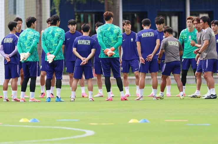 La Corea del Sud impegnata in allenamento