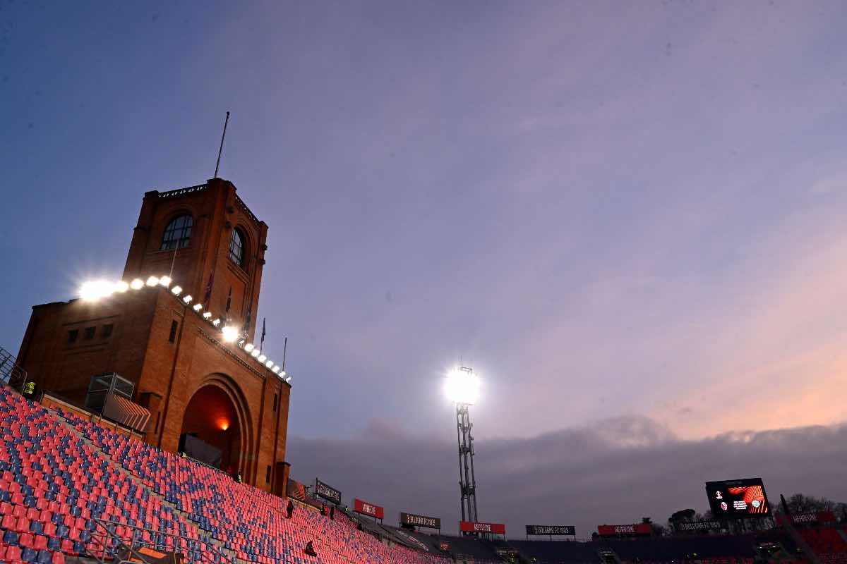 Lo stadio Dall’Ara prima di Bologna-Celtic