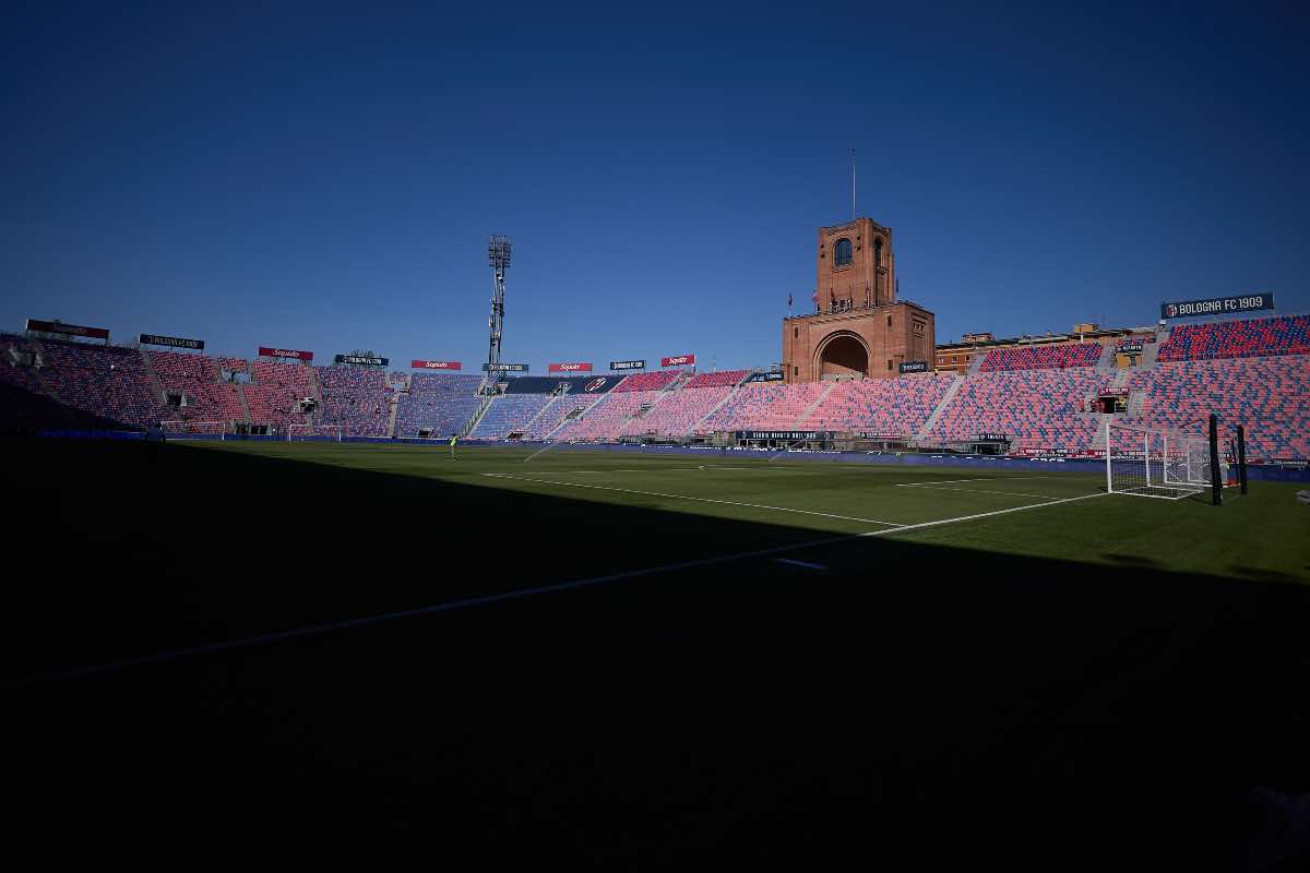 Lo stadio Renato Dall’Ara prima di Bologna-Roma