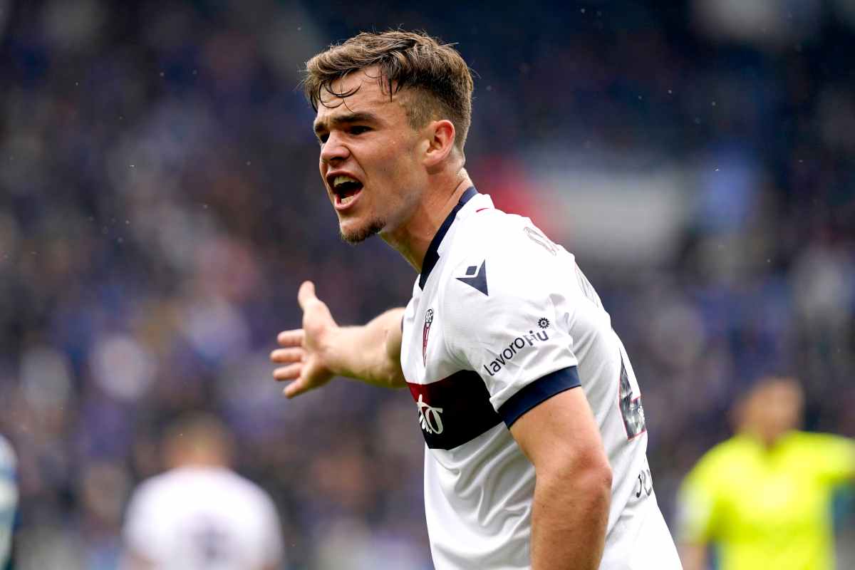 Dallinga con la maglia del Bologna