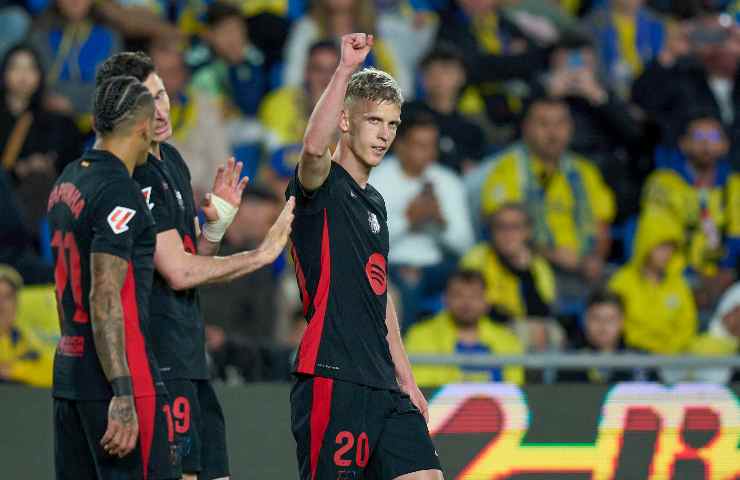 Dani Olmo esulta