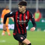 Davide Bartesaghi in azione con il Milan