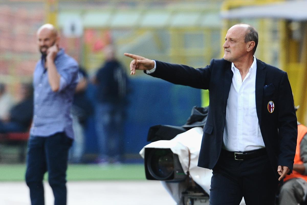 Delio Rossi durante Bologna-Frosinone nel 2015