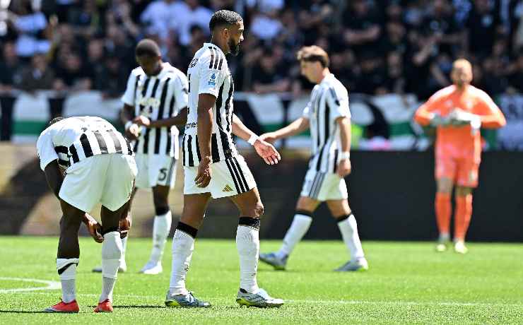 La Juventus delusa a fine gara