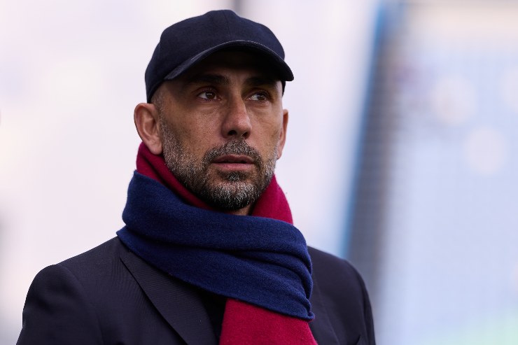 SASSUOLO, ITALY - MARCH 15: Marco Di Vaio of Bologna FC looks on prior to the Serie A match between US Sassuolo Calcio and Bologna FC 1909 at Mapei Stadium Citta del Tricolore on March 15, 2026 in Sassuolo, Italy.
