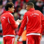 BERLIN, GERMANY - MAY 16: Leite Diogo and Danilho Doekhi acknowledge the fans after the Bundesliga match between 1. FC Union Berlin and FC Augsburg at Stadion An der Alten Foersterei on May 16, 2026 in Berlin, Germany.