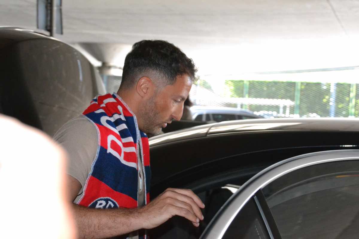 Domenico Tedesco all’aeroporto Marconi di Bologna