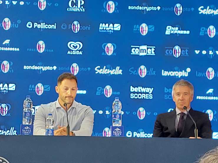 Domenico Tedesco in conferenza stampa