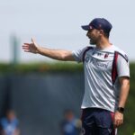 Domenico Tedesco durante un’amichevole di preparazione estiva del Bologna