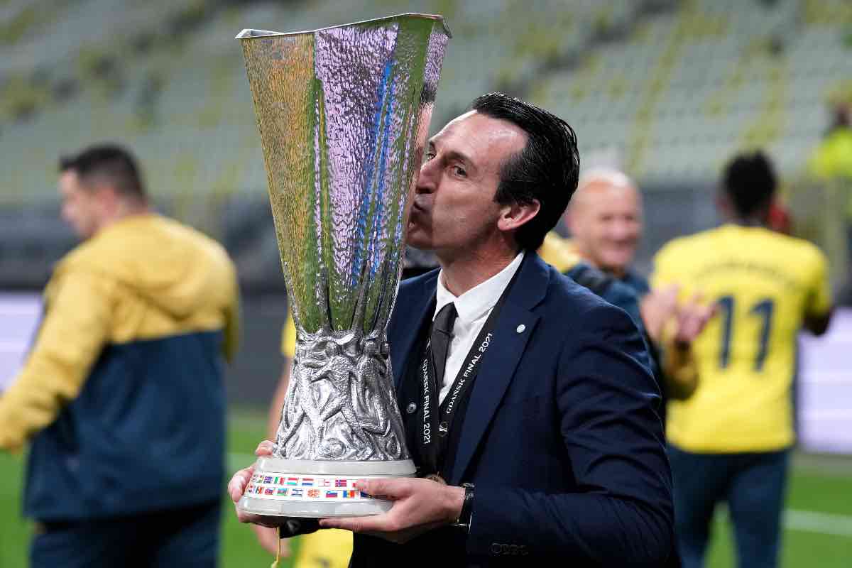 Unai Emery festeggia l’Europa League ai tempi del Villarreal