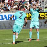 Holm esulta dopo il gol