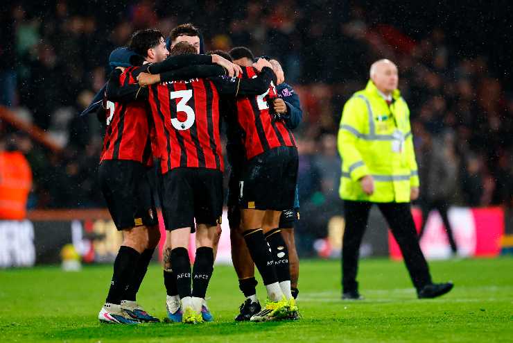 I calciatori del Bournemouth esultano